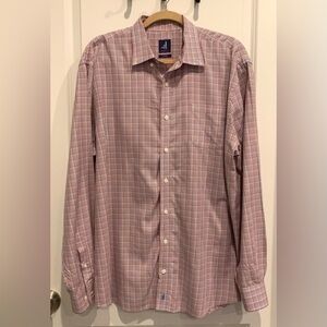 Johnnie-O Gingham Check Madras Plaid Shirt Top Men’s Size XL